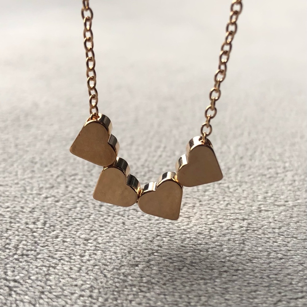 Sliding Hearts Bracelet ~ Gold Tone ~ Brand New!